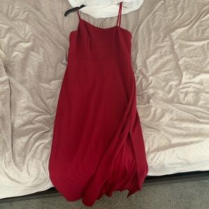 A hot pink banquet dress